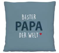 Coussin en Peluche « Bester Papa der Welt »