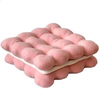 Coussin En Peluche Biscuit Sandwich,Tapi Tatami Épai,Siège Carré Ou Rond | Coussins Décoratifs Classiques,35 CM Pour Le Canapé Du Salon Ou La Chambre À Coucher(Light Pink,Square)