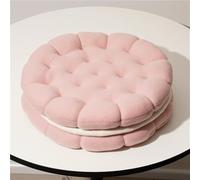 Coussin En Peluche Biscuit Sandwich,Tapi Tatami Épai,Siège Carré Ou Rond | Coussins Décoratifs Classiques,35 CM Pour Le Canapé Du Salon Ou La Chambre À Coucher(Light Pink,Round)