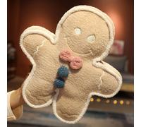 Coussin En Peluche En Forme De Bonhomme En Pain D'épices, En Coton, Dessin Animé, Doux Et Mignon, Idéal Pour Noël, Pour Enfants Et Filles Bonhomme En Pain D'épices Beige (Magnifique Velours) - 70 (1,5