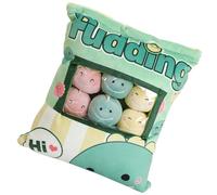 Coussin en peluche en forme de sac à goûter - Coussin doux et amovible - Ensemble de poupées d'animaux moelleuses - Concept de paquet confortable et créatif pour filles - Chambre à coucher