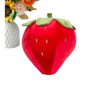Coussin en Peluche Fraise - Coussin Super Doux, Jouets Aux Fruits Elfe Points Huit Pouces, Réaliste, Confortable Design | Filles Garçons Chambre Canapé Décor Anniversaire Pâques Fête Cadeau