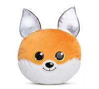 Coussin en Peluche GLUBSCHIS Renard Runizzi 32x32cm Orange - Oreiller en Peluche Doux pour Les garçons, Les Filles - idéal pour la Maison, la Maternelle ou en déplacement