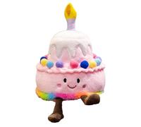 Coussin en peluche qui chante - Jouet de gâteau d'anniversaire musical, forme une petite rembourrée | Fun Gift Boys Girls Birish Birthday Chanson Peluche,