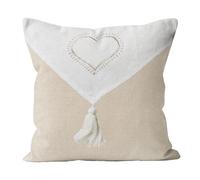 Coussin En Pur Coton Lavé 40x40 Cm Elena, Par Soleil D'ocre