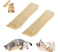 Coussin en sisal naturel avec herbe à chat, tapis à gratter durable et corde à mâcher pour chats d'intérieur, soins dentaires apaisants et soulagement de l'ennui pour chatons et animaux domestiques
