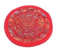 Coussin en Tissu Coton Rouge de Bol Chantant Tibétain