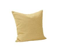 Coussin en tissu jaune moutarde, carré, à motifs - Hübsch, Poppy - 60x60x5 cm