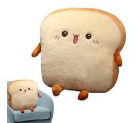 Coussin en tranches de pain grillé - Ornements chauffe-mains, pour la maison | Fournitures d'oreillers rembourrés, adorable oreiller de fourrure en peluche pour aliments Expression avec poche pour les