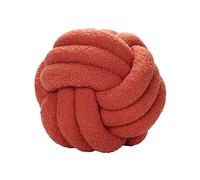 Coussin en velours noué ultra doux tissé à la main en velours d'agneau pour canapé, coussin de canapé, coussin de canapé, rouge brique