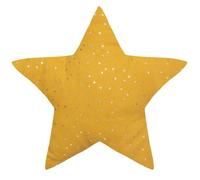 Atmosphera – Coussin enfant Berlingot étoile – Coton – Jaune ocre – 40x40 cm
