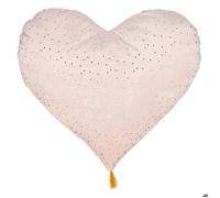 Coussin enfant coeur rose 40 x45cm - Atmosphera Créateur d'intérieur