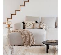 Coussin Enfant En Coton Leaf Naturel, Noir TU