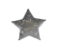 Coussin Enfant Etoile "Edelstar" 50x50cm Gris