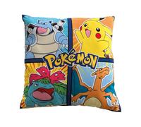 OMYDREAM Pokemon Friends Coussin Enfant | 100% Polyester | Oeko-TEX | 40x40cm | Imprimé Garçon | Multicolore (Multicolore, 40x40cm)