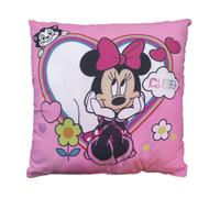 Coussin enfant imprimé Enveloppe en coton - DISNEY MINNIE SHOPPING - Rose - 40x40cm