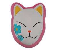 Coussin enfant Lyo Demon Slayer Masque Tanjiro Blanc 40 cm