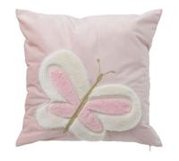 Coussin enfant ""Papillon"" 39x39cm rose - Atmosphera createur d'interieur