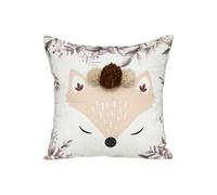 - Coussin Enfant "Renard Pompons" 39x39cm Multicolore