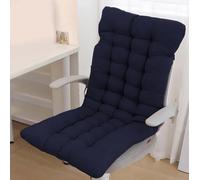 Coussin épais à dossier haut pour chaises d'extérieur/intérieur pour la relaxation, en bois, 150 x 55 cm, bleu foncé, idéal pour la maison, le bureau, le jardin