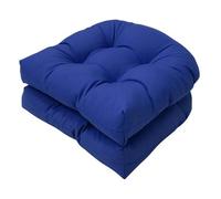 Coussin épais en forme de U respirant et confortable, idéal pour chaises et meubles d'extérieur, assise douce pour différents réglages (bleu foncé, ajustement universel)