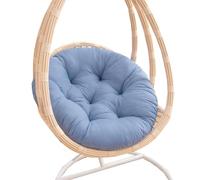 Coussin épais en forme d'œuf pour balancelle - Panier suspendu en rotin - Pour extérieur/intérieur - 80 cm - Parfait pour la relaxation dans le jardin