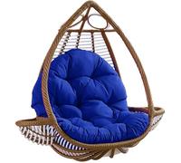 Coussin épais et imperméable pour chaise suspendue en osier confortable pour balancelle en plein air, hamac bleu roi pour terrasse et jardin