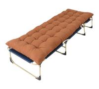 Coussin épais pour chaise longue avec attaches - Ultra doux - Pour terrasse, jardin et mobilier de maison - 56 x 178 cm - Marron