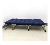 Coussin épais rembourré pour chaise longue avec attaches - Coussin ultra doux pour cuisine, terrasse, mobilier de jardin - 75 x 194 cm - Bleu
