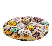 Coussin épais touffeté en lin de sol, for chaise Yoga, coussins siège, méditation, oreiller rond Style ethnique for sièges Coussin rond de méditation(Type31)