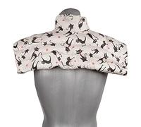 Coussin épaules et nuque avec col aux graines de lin - Coussin thermique - Bouillotte pour cervicales (Design: Mimi le chat)