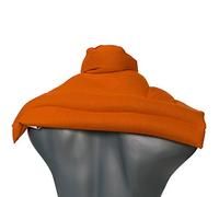 Coussin épaules et nuque avec col aux noyaux de cerises - orange - Coussin thermique - Coussin aux graines pour la nuque - grand
