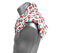 Coussin épaules et nuque avec col aux pépins de raisins - Coussin thermique - Coussin aux graines - Grande bouillotte sèche (Design: cherry white)