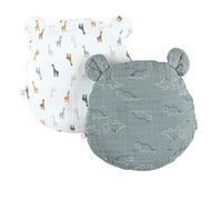 Coussin ergonomique + 2 housses verte/blanche motif girafe - Noukie's