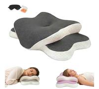 Coussin Ergonomique Cervical，Ergonomique Cervical，Oreiller Mémoire De Forme，Oreiller Orthopédique 60x40x13cm For Side Sleepers To Relax Shoulders And Neck ，Anti-Snoring(Gris)