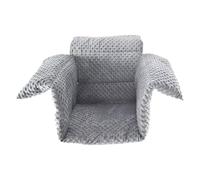 Coussin ergonomique pour fauteuil roulant, support de colonne vertébrale | Coussin épais antidérapant gris argenté semi-enveloppant avec accoudoir, housse de soutien du coccyx
