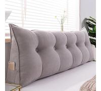 Coussin ergonomique triangulaire pour tête de lit et canapé - Cale de soutien lombaire douce et lavable - 60 x 20 x 50 cm - Confort ultime pour la relaxation