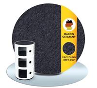 Coussin et tapis feutre compatibles avec Componibili rPET upcycling - Fabriqué en Allemagne - Table de chevet ronde - Dessous de table rond easy and green®