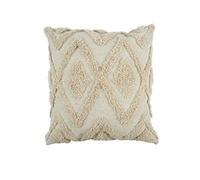 The Home Deco Factory - Coussin ethnique losanges en relief 40 x 40 cm Ecru G