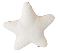 Coussin étoile de mer en boucle avec chic liseré doré ecru