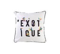 The Home Deco Factory - Coussin Exotic - L. 40 x l. 40 cm - Blanc exotique Blanc