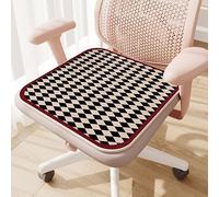 Coussin Exterieur Géométrique Rouge Noir Coussins de Jardin Microfibres Coussins pour Chaises de Jardin Coussin de Sol Respirable Coussins de Chaise D'intérieur Lavable Coussin Chaise Bureau 40x40cm