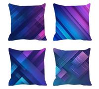 Coussin Exterieur Housse Coussin Moderne Couleur 55x55 Lot de 4 Velours Taie Oreiller avec Zip Invisible Coussins Exterieures Imperméable Decoration Maison pour Canapé Chaise Lit, Jardin Ferme T-609