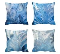 Coussin Exterieur Housse Coussin Naturel Moderne 75x75 Lot de 4 Velours Taie Oreiller avec Zip Invisible Coussins Exterieures Imperméable Decoration Maison pour Canapé Chaise Lit, Jardin Ferme T-555