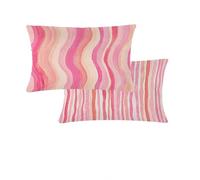 Coussin Exterieur Impermeable 30x50cm Rose Coussins Salon de Jardin Housse Coussin Crème Lin Decoration Canapé Taie d'oreiller avec Fermeture éclair Invisible pour Exterieur Jardin Decoratif T699