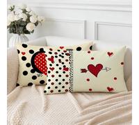 Coussin Exterieur Impermeable Amour Housse Coussin 40x80 cm, Taie Oreiller Fleur Motif Velours Décoratif Canapé, Housse de Coussins Rectangulaire 40 x 80, pour été Decoration Maison Cadeaux S-596