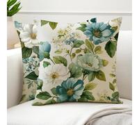 Coussin Exterieur Impermeable Bleu Housse de Coussin 40x40cm Impermeable Lin Lot de 2 Décoratif Canapé avec Fermeture Eclair, Taie D'oreiller Usine pour Decoration Jardin Exterieur Terrasse G6-1000