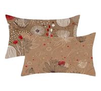 Coussin Exterieur Impermeable Noël Housse Coussin Flocon de neige Taie Oreiller 70x90cm Lot de 2 Rectangulaire Taies d'oreiller Lin Cushion Covers pour Decoration Jardin Canapé, Cadeaux Femme,J568