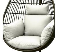 Coussin extérieur imperméable pour fauteuil suspendu - HOMESCAPES - Coussin de rechange pour fauteuil oeuf - Beige