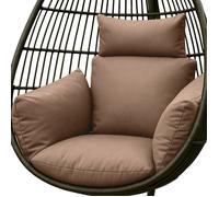 HOMESCAPES Coussin imperméable pour Fauteuil Suspendu extérieur, Coussin de Rechange pour Fauteuil œuf - pour terrasse, Jardin et Balcon - Beige